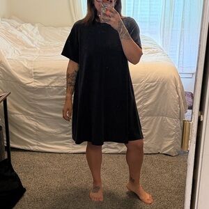 lululemon athletica Black Mini T-Shirt Dress